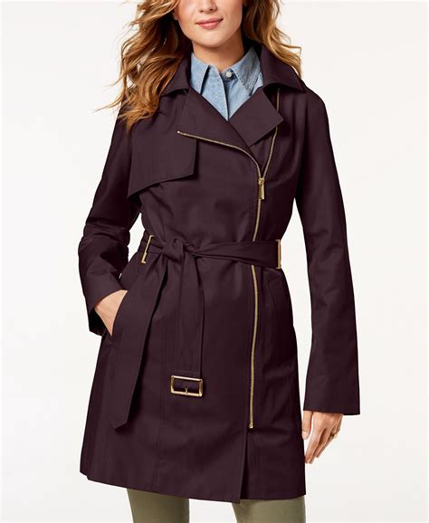 michael kors green raincoat|Michael Kors raincoat with belt.